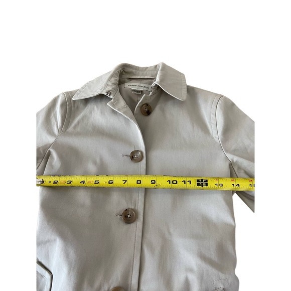 Banana Republic Tan Short Trench Coat, XS * wom897 - Picture 8 of 13